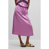 Hugo Boss A-line midi skirt in heavyweight satin 50482702 light pink