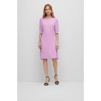 Hugo Boss A-line dress with puff sleeves 50485227 light pink